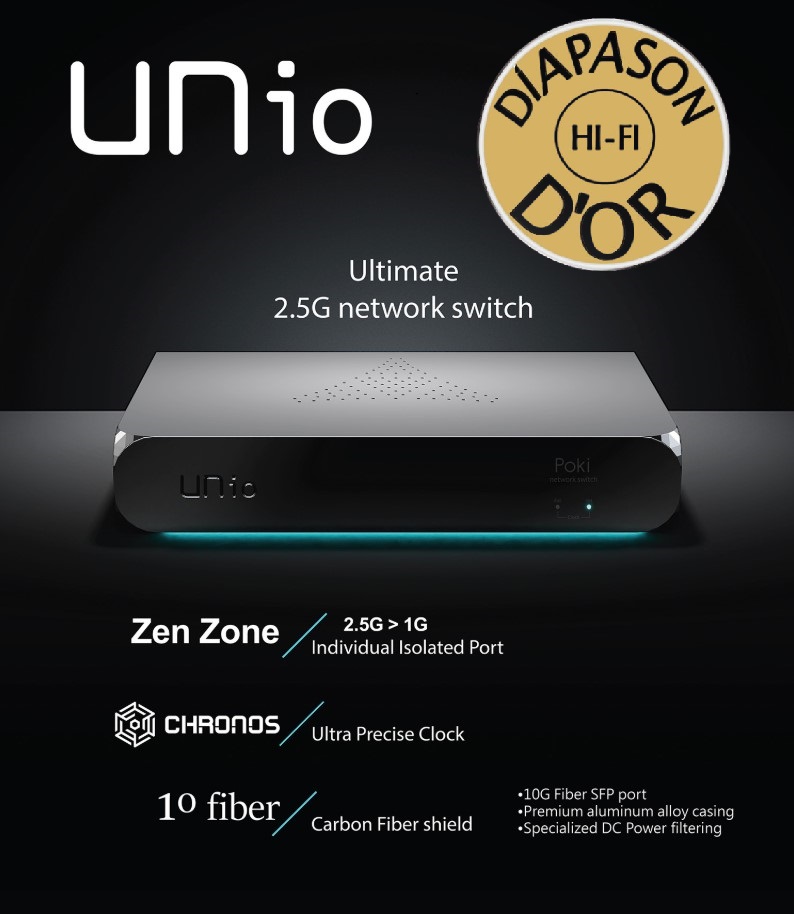 UNio Poki Switch Réseau – Switch audiophile 2.5G & 10G SFP - gris ou noir – Image 2